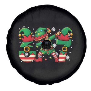 Funny Elf Dab Six Seven Meme Spare Tire Cover Christmas Trending 67 Gift TS12 Print Your Wear