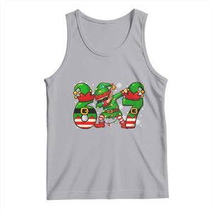 Funny Elf Dab Six Seven Meme Tank Top Christmas Trending 67 Gift TS12 Athletic Heather Print Your Wear