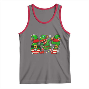 Funny Elf Dab Six Seven Meme Tank Top Christmas Trending 67 Gift TS12 Deep Heather Red Print Your Wear