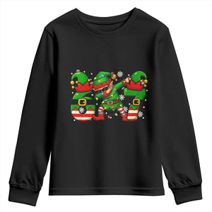Funny Elf Dab Six Seven Meme Youth Sweatshirt Christmas Trending 67 Gift TS12 Black Print Your Wear