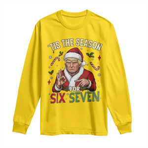 Funny Trump Patriotic Six Seven Meme Long Sleeve Shirt Tis The Season Christmas Gift TS12 Daisy Print Your Wear