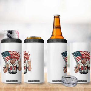 Funny Trump Patriotic 67 Meme 4 in 1 Can Cooler Tumbler Six Seven Gen Alpha Slang Gift TS12 Print Your Wear