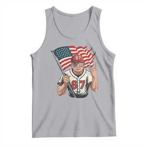 Funny Trump Patriotic 67 Meme Tank Top Six Seven Gen Alpha Slang Gift TS12 Athletic Heather Print Your Wear