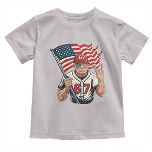 Funny Trump Patriotic 67 Meme Toddler T Shirt Six Seven Gen Alpha Slang Gift TS12 Ice Gray Print Your Wear