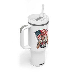 Funny Trump Patriotic 67 Meme Tumbler With Handle Six Seven Gen Alpha Slang Gift TS12 Print Your Wear