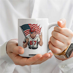 Funny Trump Patriotic 67 Meme Coffee Mug Six Seven Gen Alpha Slang Gift TS12 Print Your Wear