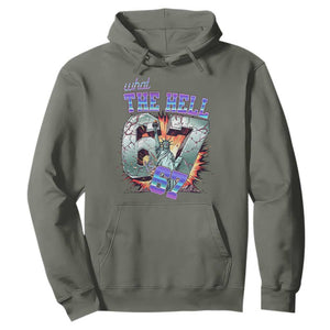 Funny Statue Of Liberty Six Seven Meme Hoodie What The Hell Is 67 Gift TS12 Military Green Print Your Wear