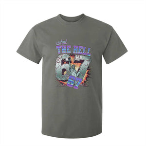 Funny Statue Of Liberty Six Seven Meme T Shirt For Kid What The Hell Is 67 Gift TS12 Military Green Print Your Wear
