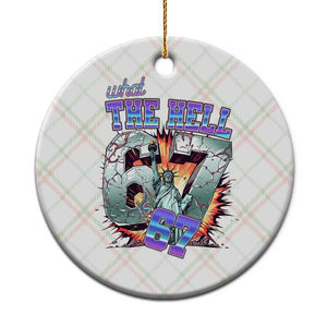 Funny Statue Of Liberty Six Seven Meme Ceramic Ornament What The Hell Is 67 Gift TS12 1pc Christmas Plaid Print Your Wear