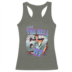 Funny Statue Of Liberty Six Seven Meme Racerback Tank Top What The Hell Is 67 Gift TS12 Military Green Print Your Wear