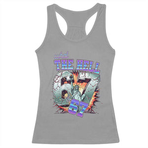 Funny Statue Of Liberty Six Seven Meme Racerback Tank Top What The Hell Is 67 Gift TS12 Sport Gray Print Your Wear