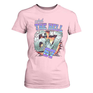 Funny Statue Of Liberty Six Seven Meme T Shirt For Women What The Hell Is 67 Gift TS12 Light Pink Print Your Wear