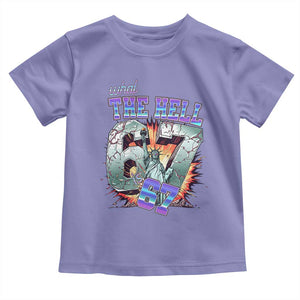 Funny Statue Of Liberty Six Seven Meme Toddler T Shirt What The Hell Is 67 Gift TS12 Violet Print Your Wear