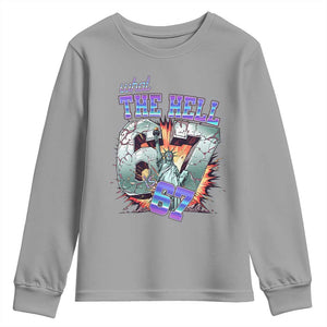 Funny Statue Of Liberty Six Seven Meme Youth Sweatshirt What The Hell Is 67 Gift TS12 Sport Gray Print Your Wear