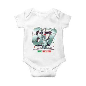 Statue Of Liberty Six Seven Meme Baby Onesie Trendy Gen Z Christmas Gift TS12 White Print Your Wear