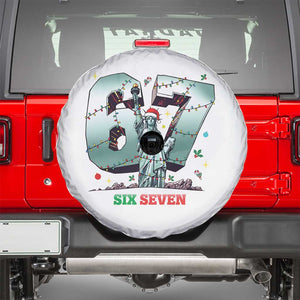 Statue Of Liberty Six Seven Meme Spare Tire Cover Trendy Gen Z Christmas Gift TS12 White Print Your Wear