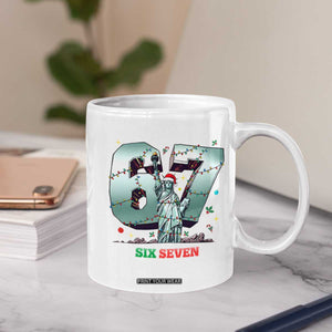 Statue Of Liberty Six Seven Meme Coffee Mug Trendy Gen Z Christmas Gift TS12 Print Your Wear