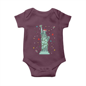 Statue Of Liberty Six Seven Meme Baby Onesie Gen Alpha 67 Trend Christmas Gift TS12 Maroon Print Your Wear