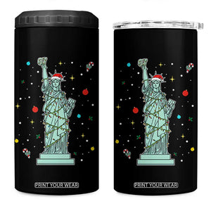 Statue Of Liberty Six Seven Meme 4 in 1 Can Cooler Tumbler Gen Alpha 67 Trend Christmas Gift TS12 One Size: 16 oz Black Print Your Wear