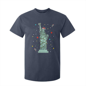Statue Of Liberty Six Seven Meme T Shirt For Kid Gen Alpha 67 Trend Christmas Gift TS12 Navy Print Your Wear