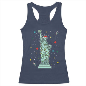 Statue Of Liberty Six Seven Meme Racerback Tank Top Gen Alpha 67 Trend Christmas Gift TS12 Navy Print Your Wear