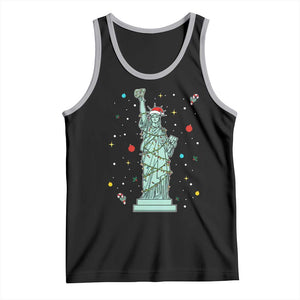 Statue Of Liberty Six Seven Meme Tank Top Gen Alpha 67 Trend Christmas Gift TS12 Black Athletic Heather Print Your Wear