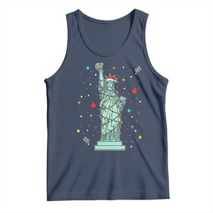 Statue Of Liberty Six Seven Meme Tank Top Gen Alpha 67 Trend Christmas Gift TS12 Navy Print Your Wear