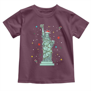 Statue Of Liberty Six Seven Meme Toddler T Shirt Gen Alpha 67 Trend Christmas Gift TS12 Maroon Print Your Wear