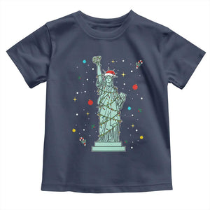 Statue Of Liberty Six Seven Meme Toddler T Shirt Gen Alpha 67 Trend Christmas Gift TS12 Navy Print Your Wear
