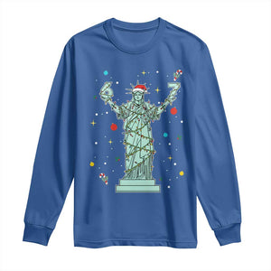 Doot Doot 67 Statue Of Liberty Long Sleeve Shirt Funny Gen Alpha 67 Trend Christmas Gift TS12 Royal Blue Print Your Wear