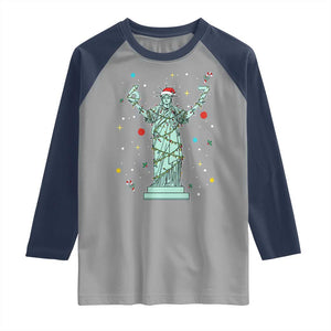 Doot Doot 67 Statue Of Liberty Raglan Shirt Funny Gen Alpha 67 Trend Christmas Gift TS12 Sport Gray Navy Print Your Wear