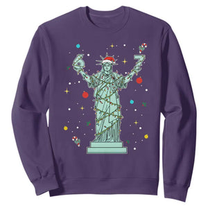 Doot Doot 67 Statue Of Liberty Sweatshirt Funny Gen Alpha 67 Trend Christmas Gift TS12 Purple Print Your Wear