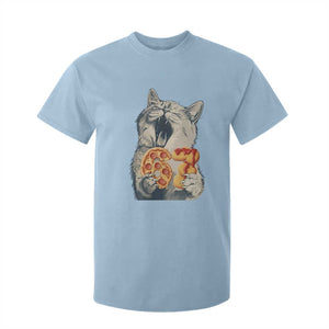Six Seven Meme Cat 67 Pizza Nugget T Shirt For Kid Funny Gen Alpha 67 Trend Gift TS12 Light Blue Print Your Wear
