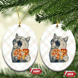 Six Seven Meme Cat 67 Pizza Nugget Ceramic Ornament Funny Gen Alpha 67 Trend Gift TS12 Print Your Wear