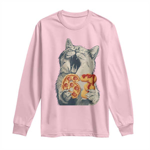 Six Seven Meme Cat 67 Pizza Nugget Long Sleeve Shirt Funny Gen Alpha 67 Trend Gift TS12 Light Pink Print Your Wear