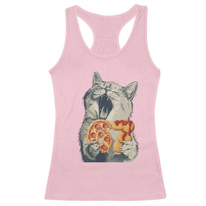 Six Seven Meme Cat 67 Pizza Nugget Racerback Tank Top Funny Gen Alpha 67 Trend Gift TS12 Light Pink Print Your Wear