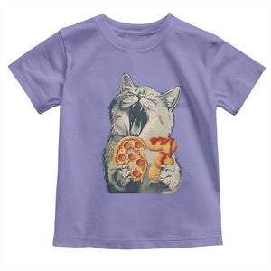 Six Seven Meme Cat 67 Pizza Nugget Toddler T Shirt Funny Gen Alpha 67 Trend Gift TS12 Violet Print Your Wear
