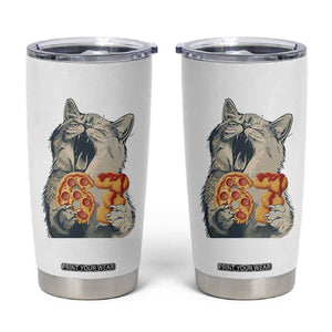 Six Seven Meme Cat 67 Pizza Nugget Tumbler Cup Funny Gen Alpha 67 Trend Gift TS12 White Print Your Wear