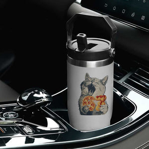 Six Seven Meme Cat 67 Pizza Nugget Flip Straw Tumbler Funny Gen Alpha 67 Trend Gift TS12 Print Your Wear