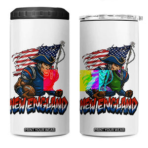 NEFP Game Day Sports Fan Gift 4 in 1 Can Cooler Tumbler TS12 One Size: 16 oz White Print Your Wear