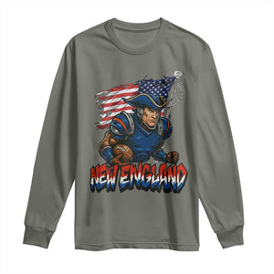 NEFP Game Day Sports Fan Gift Long Sleeve Shirt TS12 Military Green Print Your Wear
