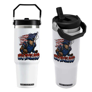 NEFP Game Day Sports Fan Gift Flip Straw Tumbler TS12 One Size: 30 oz White Print Your Wear