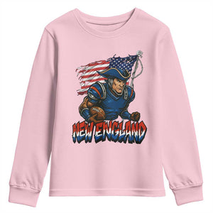 NEFP Game Day Sports Fan Gift Youth Sweatshirt TS12 Light Pink Print Your Wear