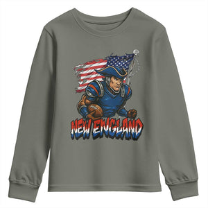 NEFP Game Day Sports Fan Gift Youth Sweatshirt TS12 Military Green Print Your Wear