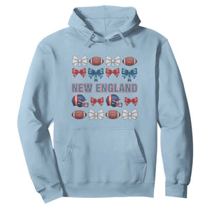 Coquette NE Football Fan Hoodie Gift For Women TS12 Light Blue Print Your Wear