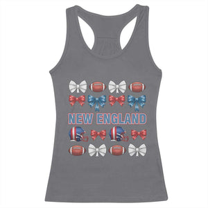 Coquette NE Football Fan Racerback Tank Top Gift For Women TS12 Charcoal Print Your Wear