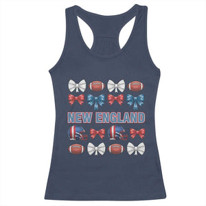 Coquette NE Football Fan Racerback Tank Top Gift For Women TS12 Navy Print Your Wear