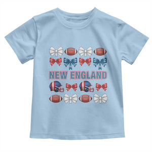 Coquette NE Football Fan Toddler T Shirt Gift For Women TS12 Light Blue Print Your Wear