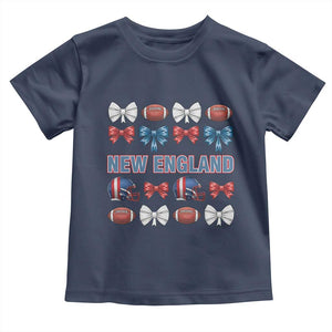 Coquette NE Football Fan Toddler T Shirt Gift For Women TS12 Navy Print Your Wear