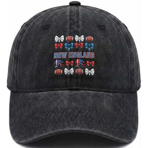 Coquette NE Football Fan Washed Cotton Baseball Cap Gift For Women TS12 Print Your Wear